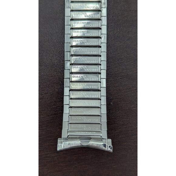 Vintage Bulova Flex Watch Mens Band 22mm Stainless Steel NOS EJ016 main image 8